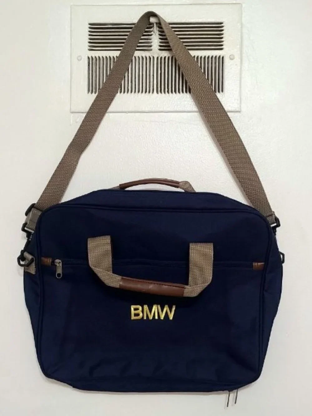 BMW Navy Laptop/Messenger Bag